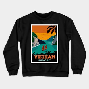 Halong Bay Vietnam Travel and Tourism Advertising Print Crewneck Sweatshirt